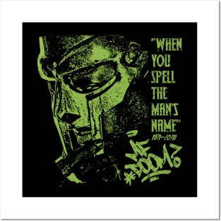 mf doom quote green Posters and Art